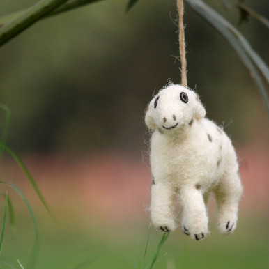 Needle Felted Sheep Hanging Toy 